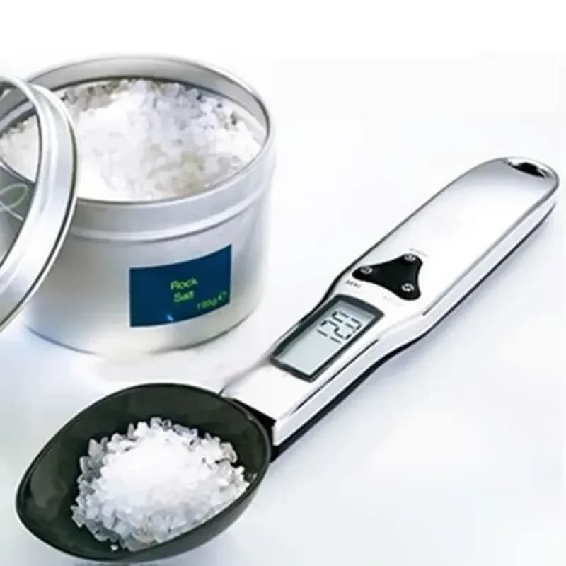 digital measuring spoon scale weighing coarse salt