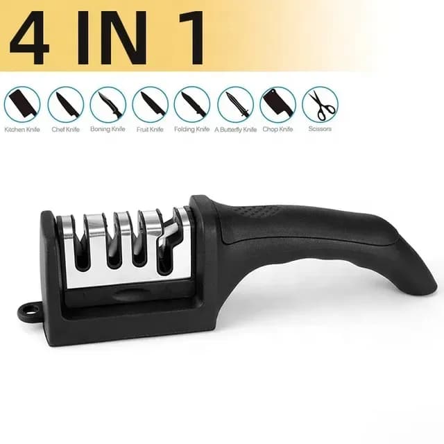 4 stage manual knife sharpener with scissor slot